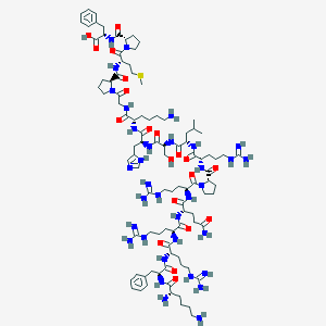 molecular formula C96H156N34O20S B013244 Apelin precursor (61-77) (human, bovine, mouse, rat) trifluoroacetate CAS No. 217082-57-0