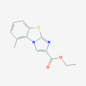 molecular formula C13H12N2O2S B132440 Ethyl 8-methylimidazo[2,1-b][1,3]benzothiazole-2-carboxylate CAS No. 149210-23-1