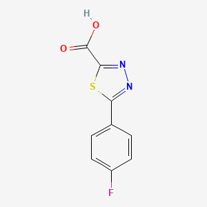 molecular formula C9H5FN2O2S B1324400 5-(4-Fluorophenyl)-1,3,4-thiadiazole-2-carboxylic acid 