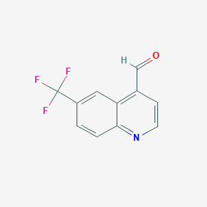 molecular formula C11H6F3NO B1324401 6-(三氟甲基)喹啉-4-甲醛 CAS No. 482587-03-1