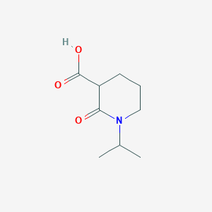molecular formula C9H15NO3 B13244070 2-Oxo-1-(propan-2-YL)piperidine-3-carboxylic acid 