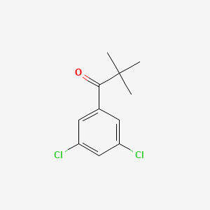 molecular formula C11H12Cl2O B1324415 3',5'-Dichloro-2,2-dimethylpropiophenone CAS No. 898766-63-7
