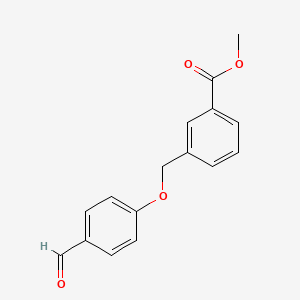 molecular formula C16H14O4 B1324421 Methyl 3-[(4-formylphenoxy)methyl]benzoate CAS No. 225942-73-4