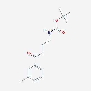 molecular formula C16H23NO3 B13244226 tert-Butyl N-[4-(3-methylphenyl)-4-oxobutyl]carbamate CAS No. 1354651-38-9