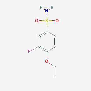 molecular formula C8H10FNO3S B13244369 4-Ethoxy-3-fluorobenzene-1-sulfonamide 