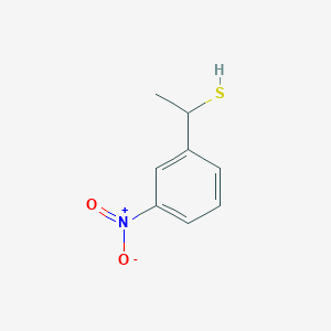 molecular formula C8H9NO2S B13244399 1-(3-Nitrophenyl)ethane-1-thiol 