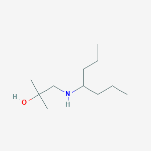 molecular formula C11H25NO B13244412 1-[(Heptan-4-yl)amino]-2-methylpropan-2-ol 