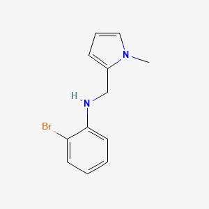 molecular formula C12H13BrN2 B13244418 2-Bromo-N-[(1-methyl-1H-pyrrol-2-yl)methyl]aniline 