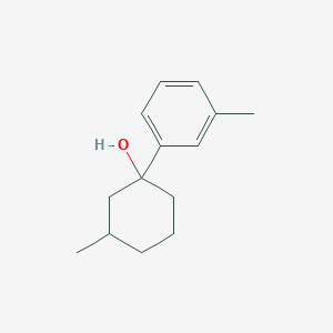 molecular formula C14H20O B13244428 3-Methyl-1-(3-methylphenyl)cyclohexan-1-ol 