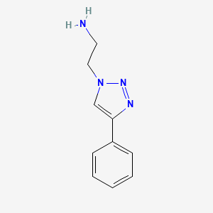 molecular formula C10H12N4 B13244442 2-(4-phenyl-1H-1,2,3-triazol-1-yl)ethan-1-amine 