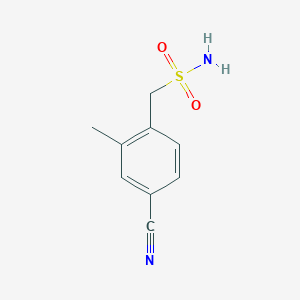 molecular formula C9H10N2O2S B13244450 (4-Cyano-2-methylphenyl)methanesulfonamide 