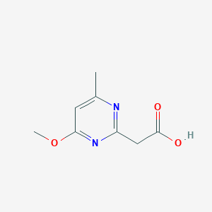 molecular formula C8H10N2O3 B13244490 2-(4-Methoxy-6-methylpyrimidin-2-yl)acetic acid 
