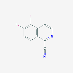 molecular formula C10H4F2N2 B13244532 5,6-Difluoroisoquinoline-1-carbonitrile 
