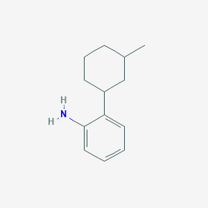 molecular formula C13H19N B13244546 2-(3-Methylcyclohexyl)aniline 