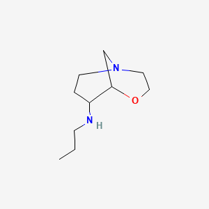 molecular formula C10H20N2O B13244593 N-propyl-4-oxa-1-azabicyclo[3.3.1]nonan-6-amine 