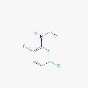 molecular formula C9H11ClFN B13244609 5-chloro-2-fluoro-N-(propan-2-yl)aniline 