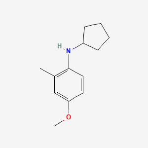 molecular formula C13H19NO B13244610 N-cyclopentyl-4-methoxy-2-methylaniline 