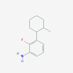 molecular formula C13H18FN B13244612 2-Fluoro-3-(2-methylcyclohexyl)aniline 