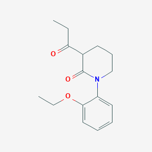 molecular formula C16H21NO3 B13244624 1-(2-Ethoxyphenyl)-3-propanoylpiperidin-2-one 