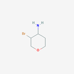 molecular formula C5H10BrNO B13244633 3-Bromooxan-4-amine 