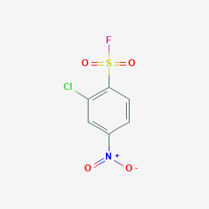 molecular formula C6H3ClFNO4S B13244642 2-Chloro-4-nitrobenzene-1-sulfonyl fluoride 
