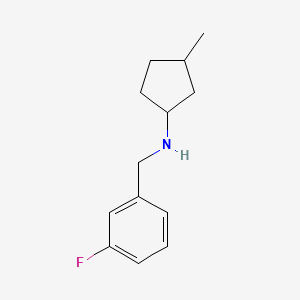molecular formula C13H18FN B13244650 N-[(3-fluorophenyl)methyl]-3-methylcyclopentan-1-amine 