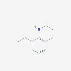 molecular formula C12H19N B13244663 2-ethyl-6-methyl-N-(propan-2-yl)aniline 