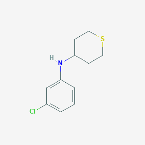 molecular formula C11H14ClNS B13244664 N-(3-chlorophenyl)thian-4-amine 