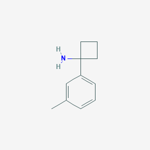 molecular formula C11H15N B13244676 1-(3-Methylphenyl)cyclobutan-1-amine 