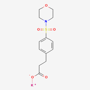 molecular formula C13H16KNO5S B1324469 Potassium 3-[4-(morpholine-4-sulfonyl)phenyl]propanoate 