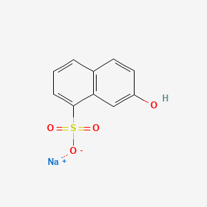 molecular formula C10H8NaO4S B1324470 Sodium 7-hydroxynaphthalene-1-sulphonate CAS No. 832-85-9
