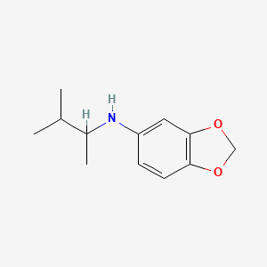 molecular formula C12H17NO2 B13244702 N-(3-Methylbutan-2-YL)-2H-1,3-benzodioxol-5-amine 