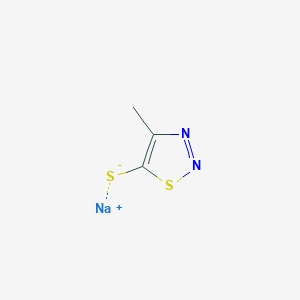 molecular formula C3H3N2NaS2 B1324471 Sodium; 4-methyl-[1,2,3]thiadiazole-5-thiolate 