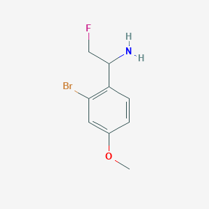 molecular formula C9H11BrFNO B13244718 1-(2-Bromo-4-methoxyphenyl)-2-fluoroethan-1-amine 