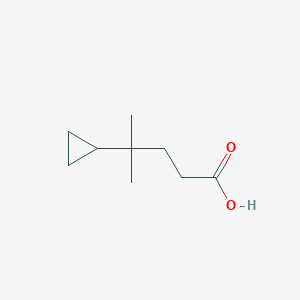 molecular formula C9H16O2 B13244746 4-Cyclopropyl-4-methylpentanoic acid 