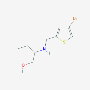 molecular formula C9H14BrNOS B13244747 2-{[(4-Bromothiophen-2-yl)methyl]amino}butan-1-ol 