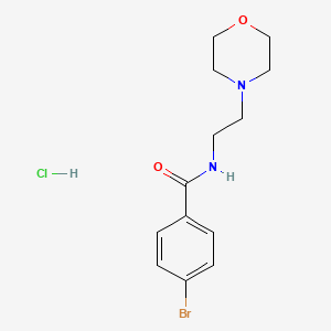molecular formula C13H18BrClN2O2 B13244749 4-Bromo-N-[2-(morpholin-4-YL)ethyl]benzamide hydrochloride 