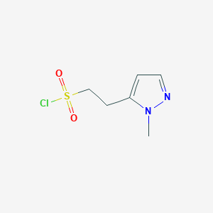 molecular formula C6H9ClN2O2S B13244763 2-(1-methyl-1H-pyrazol-5-yl)ethane-1-sulfonyl chloride 