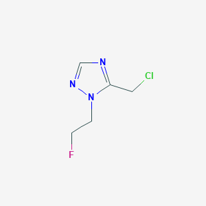 molecular formula C5H7ClFN3 B13244768 5-(chloromethyl)-1-(2-fluoroethyl)-1H-1,2,4-triazole 