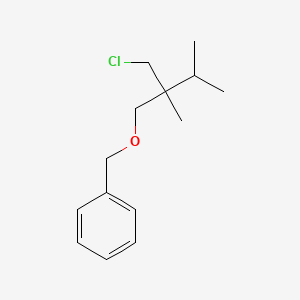 molecular formula C14H21ClO B13244769 {[2-(Chloromethyl)-2,3-dimethylbutoxy]methyl}benzene 