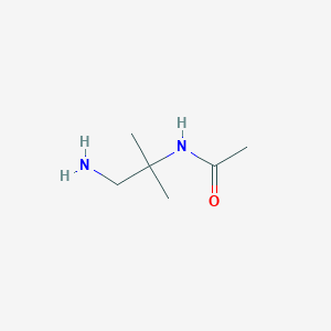 molecular formula C6H14N2O B13244777 N-(2-Amino-1,1-dimethylethyl)acetamide 