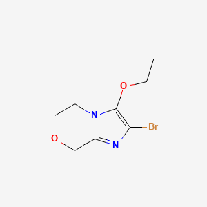 molecular formula C8H11BrN2O2 B13244784 2-Bromo-3-ethoxy-5H,6H,8H-imidazo[2,1-c][1,4]oxazine 