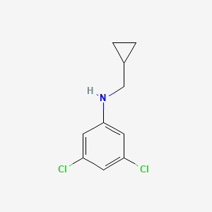 molecular formula C10H11Cl2N B13244789 3,5-dichloro-N-(cyclopropylmethyl)aniline 
