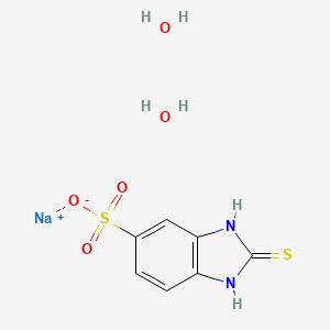 molecular formula C7H9N2NaO5S2 B1324480 Sodium 2-mercapto-1H-benzo[d]imidazole-5-sulfonate dihydrate CAS No. 207511-11-3