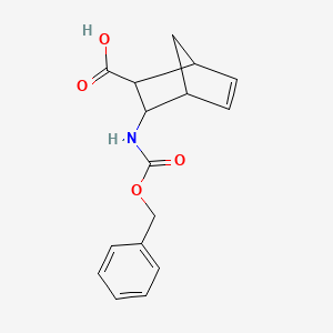molecular formula C16H17NO4 B13244817 3-{[(Benzyloxy)carbonyl]amino}bicyclo[2.2.1]hept-5-ene-2-carboxylic acid 