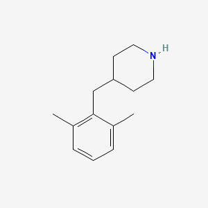 molecular formula C14H21N B13244818 4-[(2,6-Dimethylphenyl)methyl]piperidine 