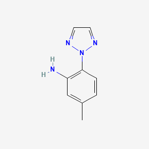 molecular formula C9H10N4 B13244823 5-Methyl-2-(2H-1,2,3-triazol-2-yl)aniline 