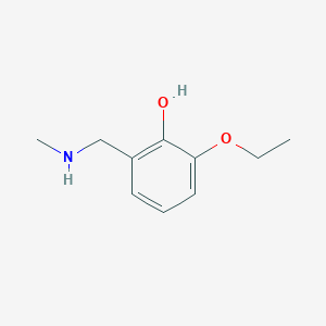 molecular formula C10H15NO2 B13244836 2-Ethoxy-6-[(methylamino)methyl]phenol 