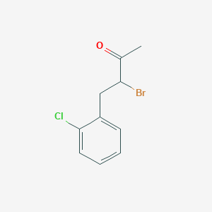 molecular formula C10H10BrClO B13244851 3-Bromo-4-(2-chlorophenyl)butan-2-one 