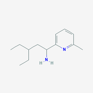 molecular formula C13H22N2 B13244863 3-Ethyl-1-(6-methylpyridin-2-YL)pentan-1-amine 